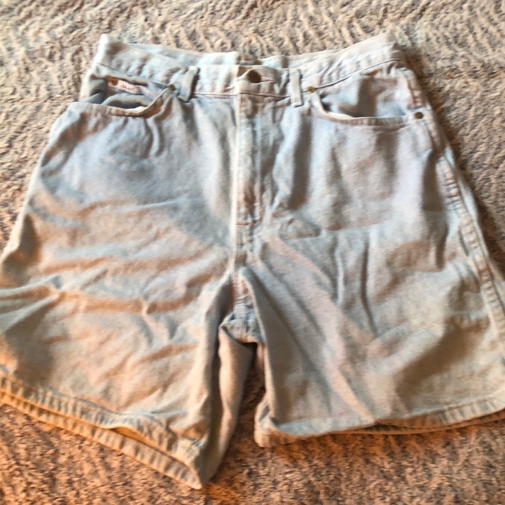 Chic Faded Jean Shorts Size 14 High Waisted